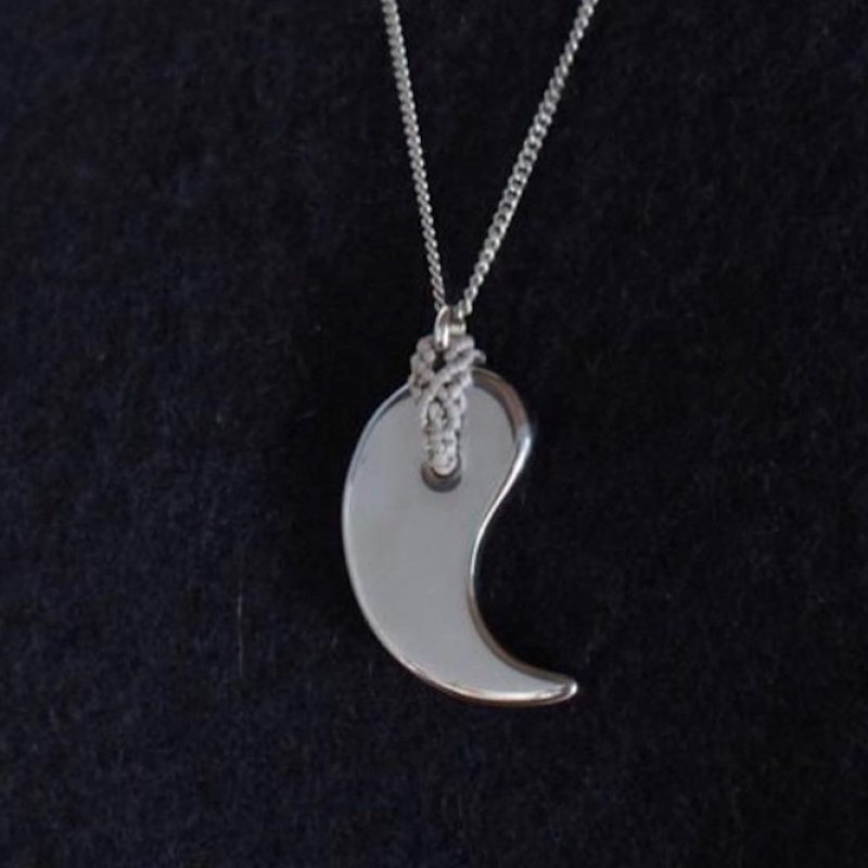 画像3: テラヘルツ勾玉ネックレス ラッキーブリング（サージカルステンレスチェーン） (3)