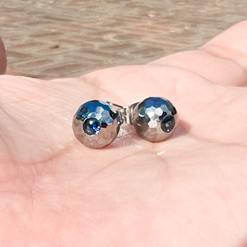 画像2: テラヘルツピアス （サファイア／ガーネット） (2)