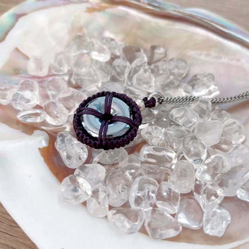 画像4: テラヘルツ　トーラスペンダント（紐色：ミッドナイトブルー/ワインレッド） (4)