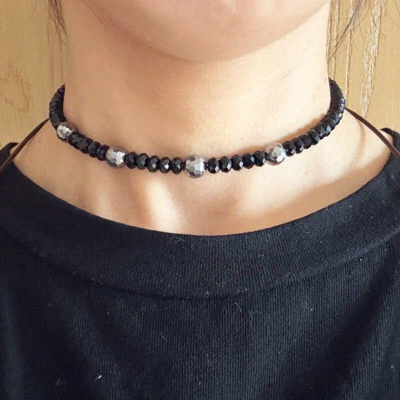 画像3: テラヘルツ・チョーカー（オニキス／水晶） (3)